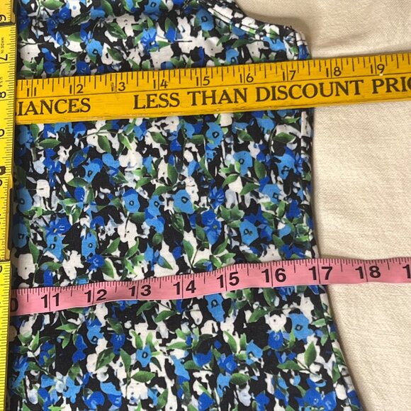 NWT Qeefan Women S Sleeveless Floral A-Line Dress Blue Green Loose Vacation - Picture 12 of 16